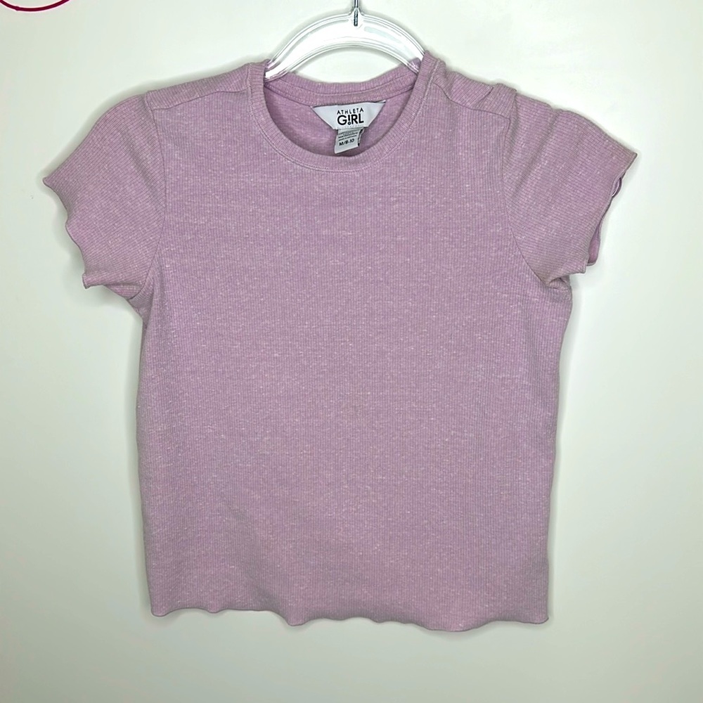 Athleta Girl Lavender Heathered Top